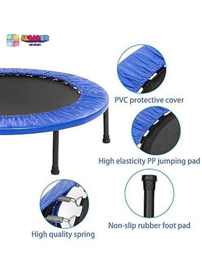 AL BADER Trampoline 40 Inches For Adults and Kids, Safety Pad, Stable & Quiet Exercise Rebounder For Indoor & Outdoor. Excersices Trampolines. - Image 2